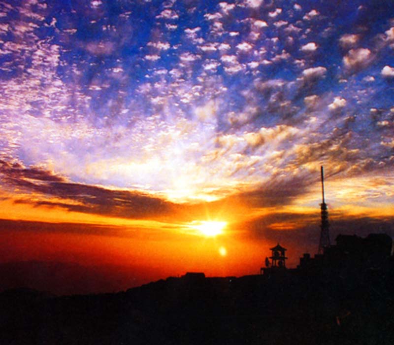 山东|泰山|晚霞夕照
